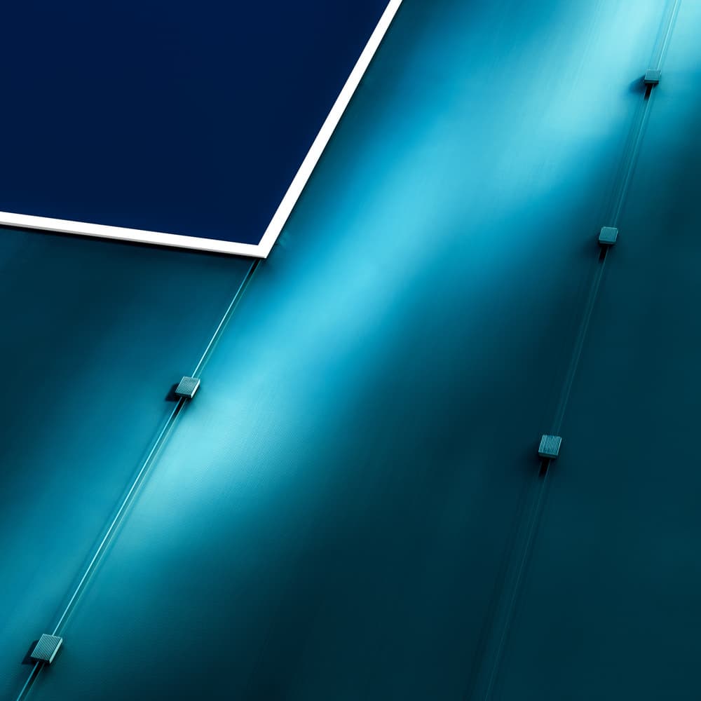 Modern Blue Geometry by Marc Huybrighs — canvas wall art