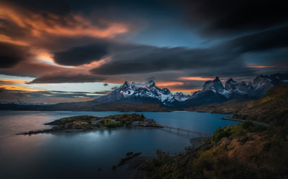 Dramatic Patagonia Sunset by Bing Li — canvas wall art