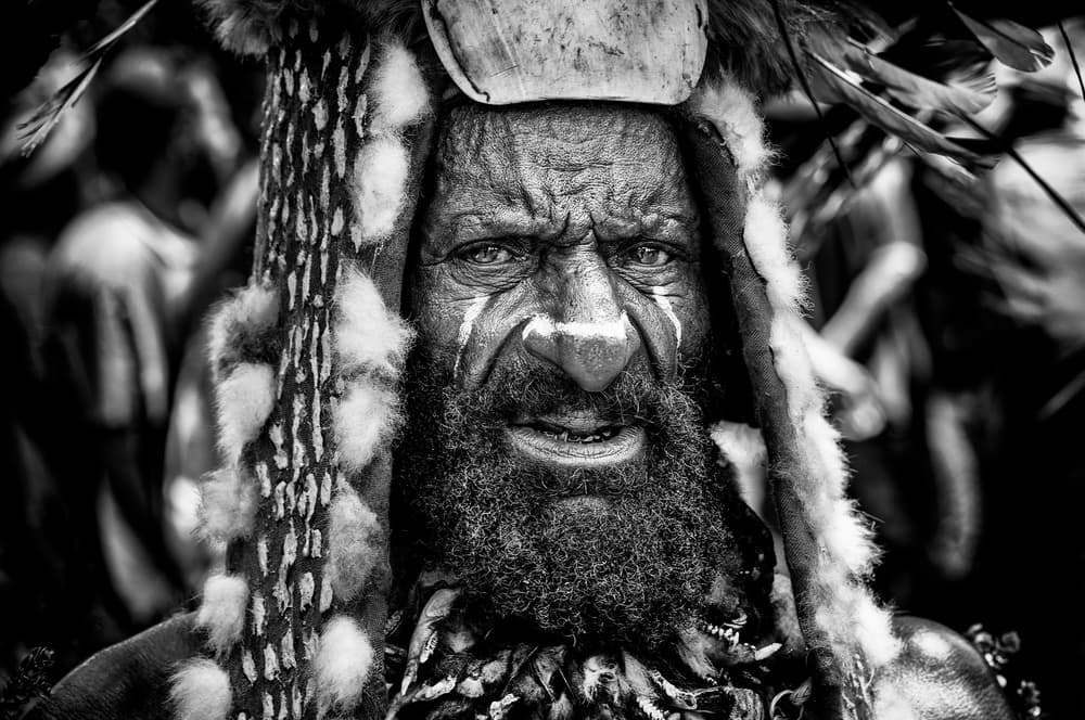 Intense Tribal Warrior by Joxe Inazio Kuesta Garmendia — canvas wall art