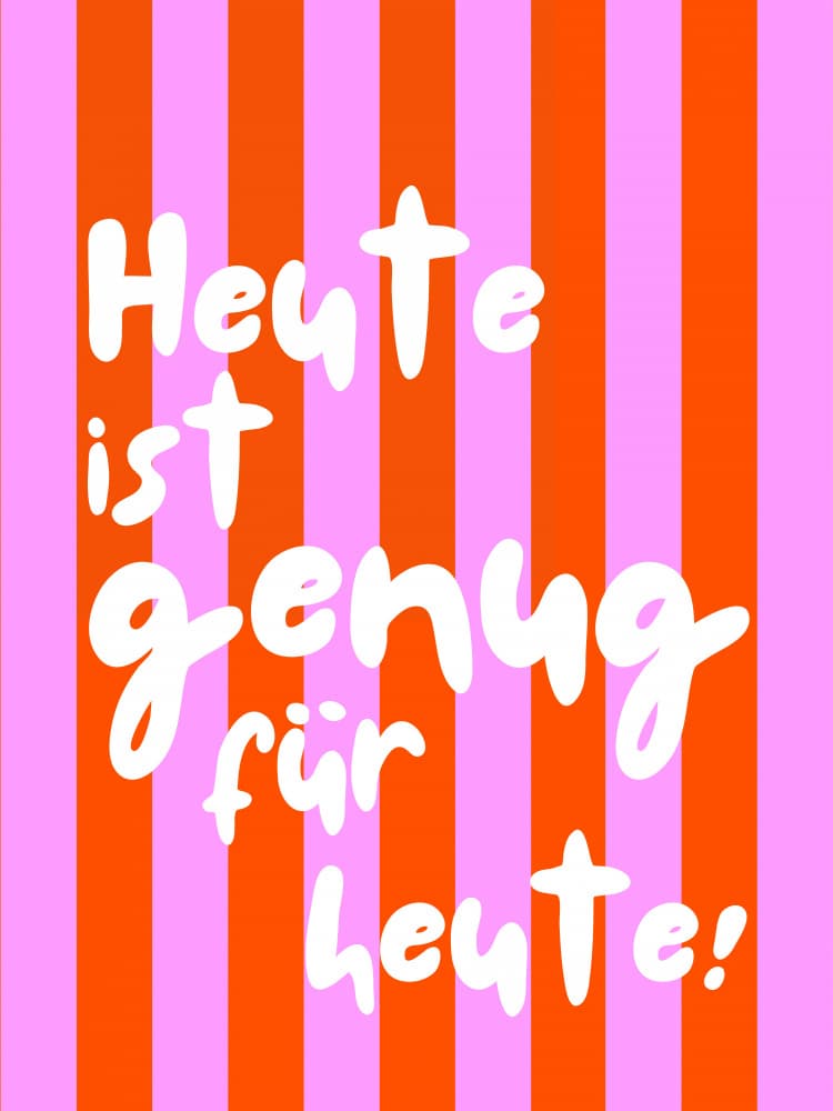 Heute ist genug für heute - gestreift by Ohkimiko — canvas wall art