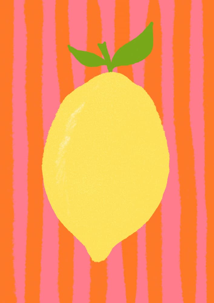 Zesty Lemon Stripes by Studio Dolci — canvas wall art