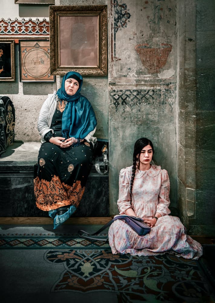 Two Women Resting by Frank Ma — canvas wall art