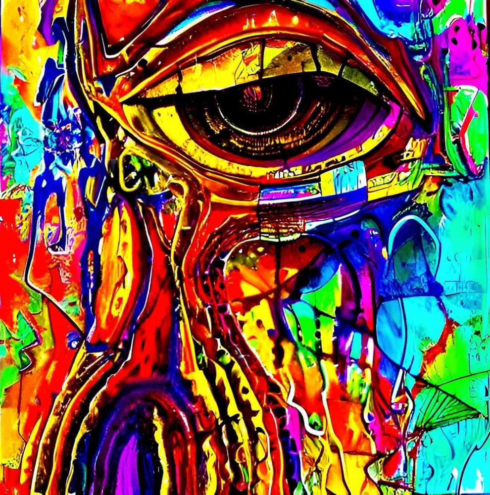 Psychedelic Dripping Eye by mnemonixART — canvas wall art
