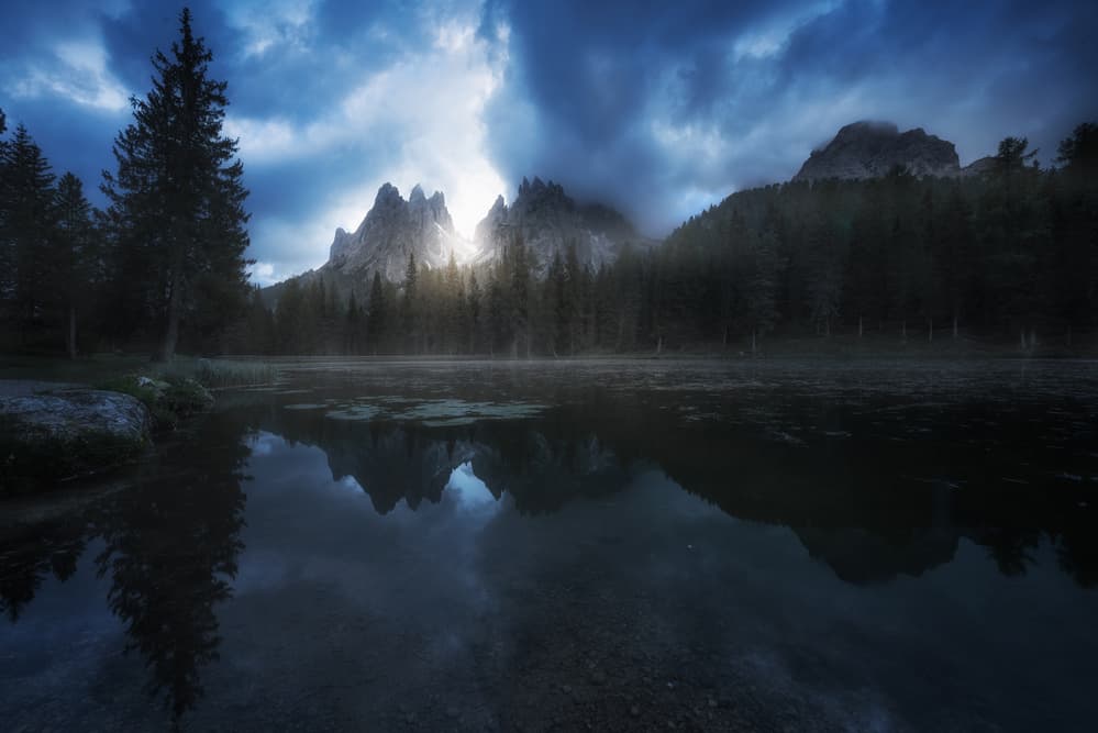 Misty Mountain Dawn by David Martin Castan — canvas wall art