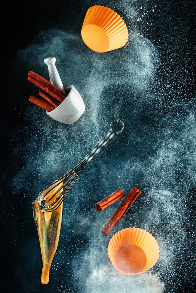 Dynamic Baking Ingredients by Dina Belenko — canvas wall art