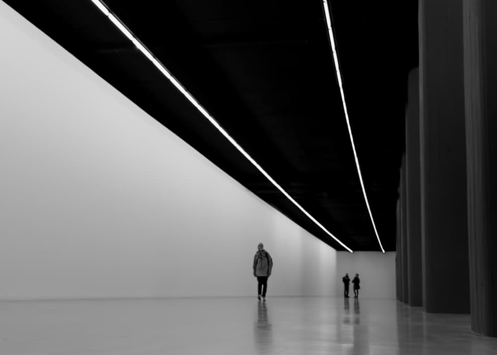 Lone Figure Modern Space by Andy Dauer — canvas wall art