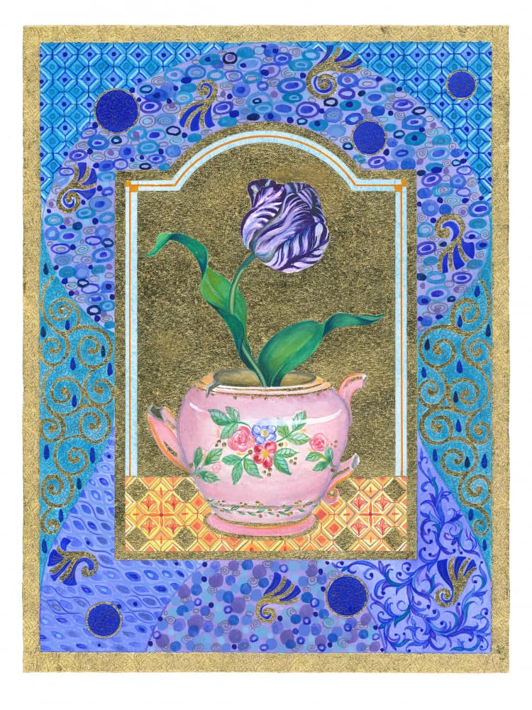 Tulip and Broken Teapot by Isabelle Brent — canvas wall art