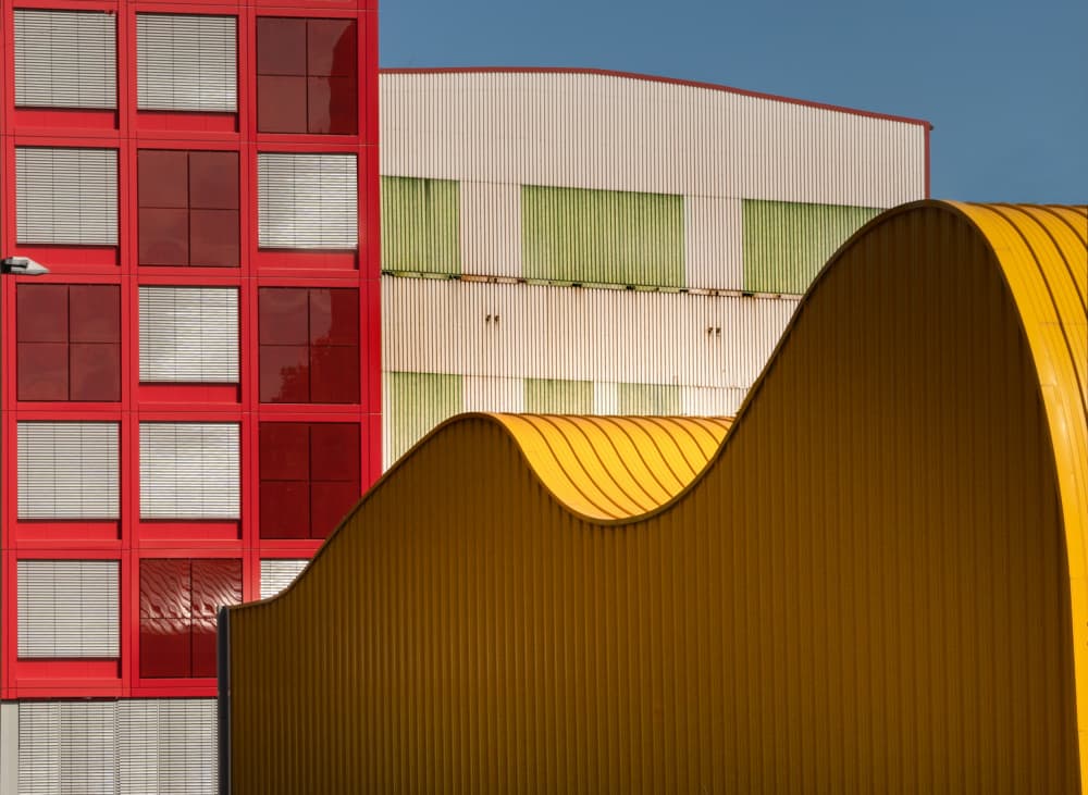 Bold Architectural Curves by Marianne Wogeck — canvas wall art
