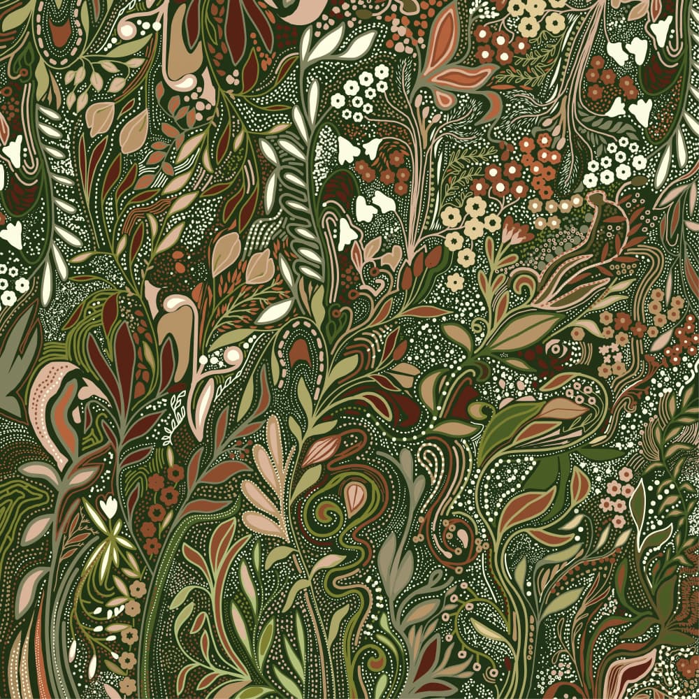 Wild Botanical Pattern by Josie George — canvas wall art