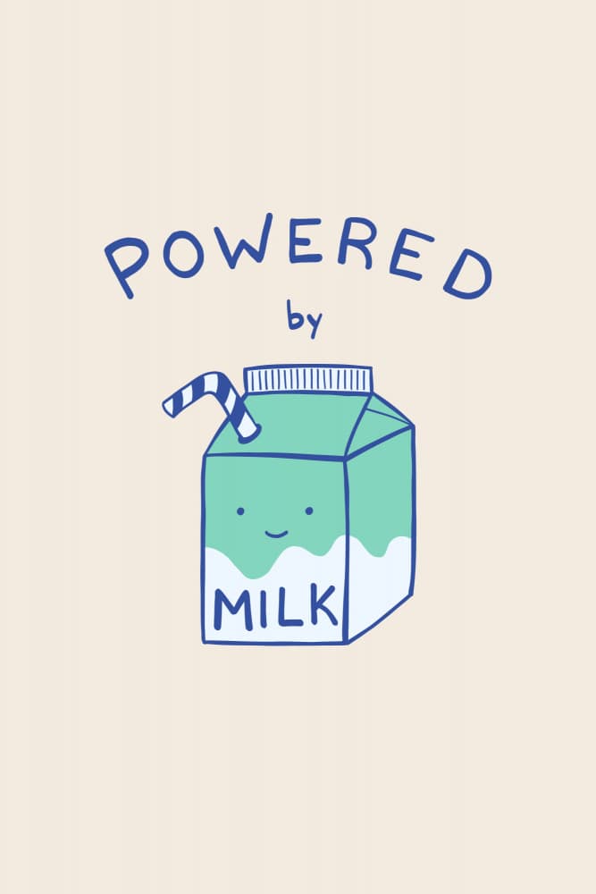 Cute Powered Milk Carton by Alexandra Weise — canvas wall art