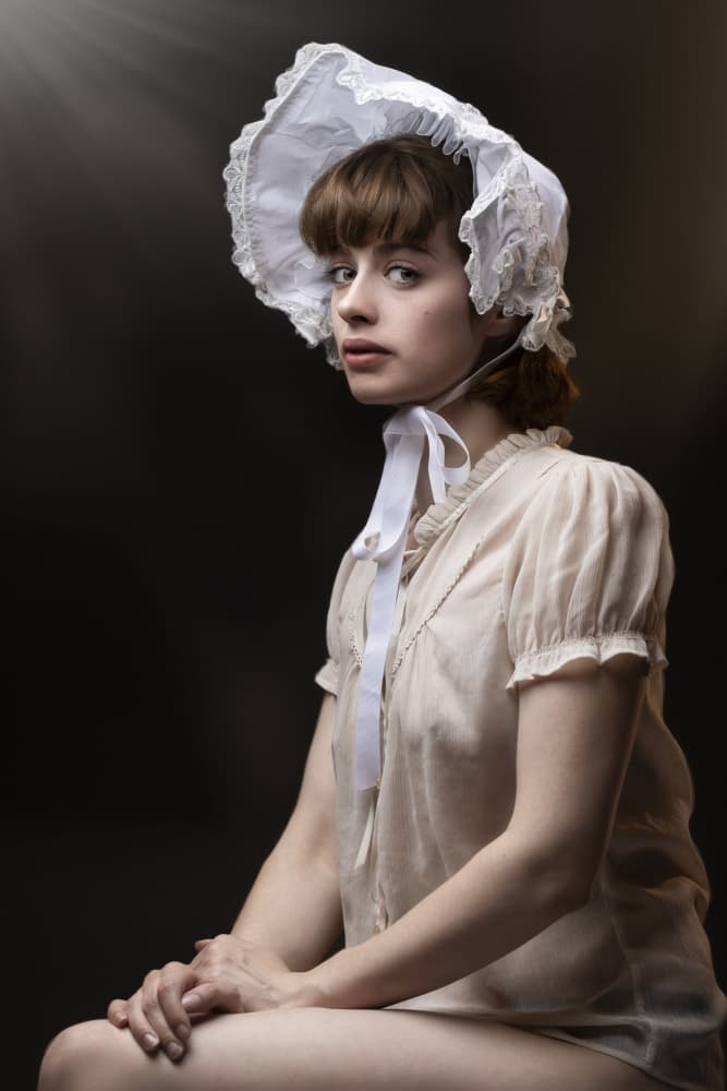 Pensive Woman in Bonnet by Jan Slotboom — canvas wall art
