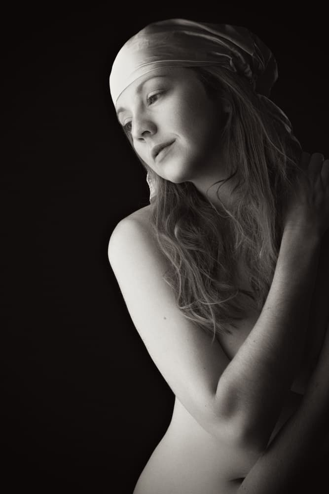 Contemplative Nude Woman by Jan Slotboom — canvas wall art