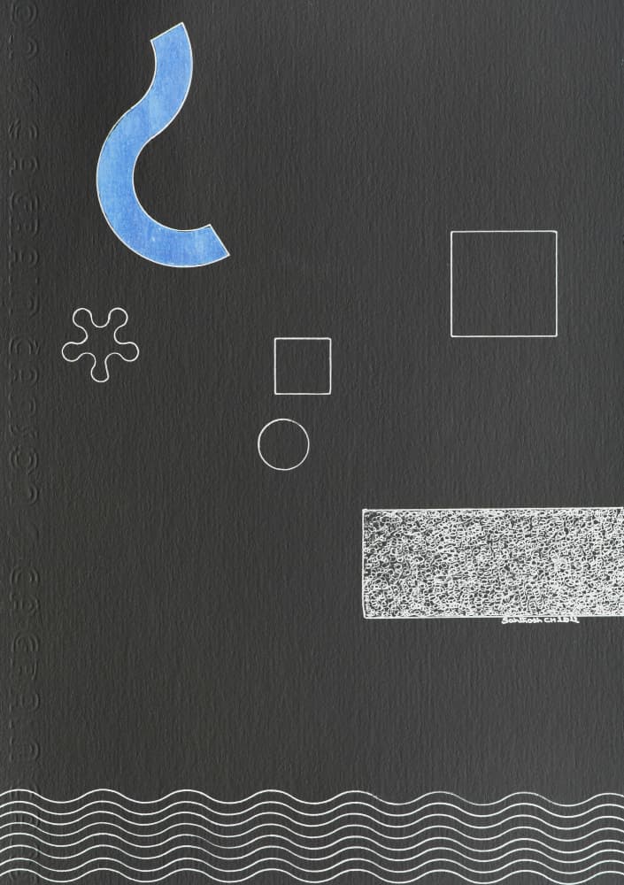 Abstract Blue Geometric Shapes by Santhosh ch — canvas wall art