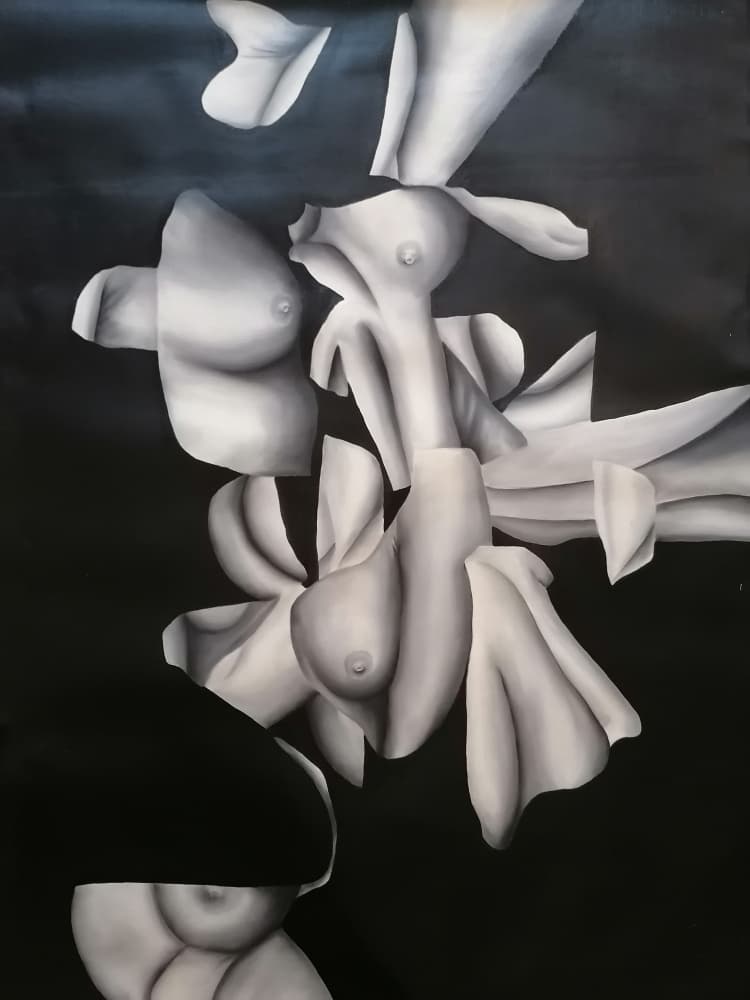 Abstract Nude Figures by Stefano Mazzolini — canvas wall art