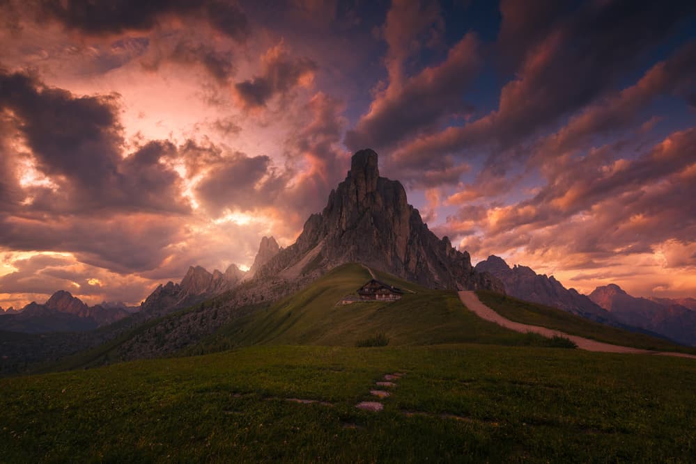Majestic Mountain Sunset by David Martin Castan — canvas wall art