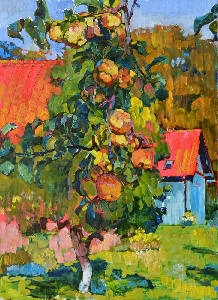 Vibrant Apple Tree by Andrii Kutsachenko — canvas wall art