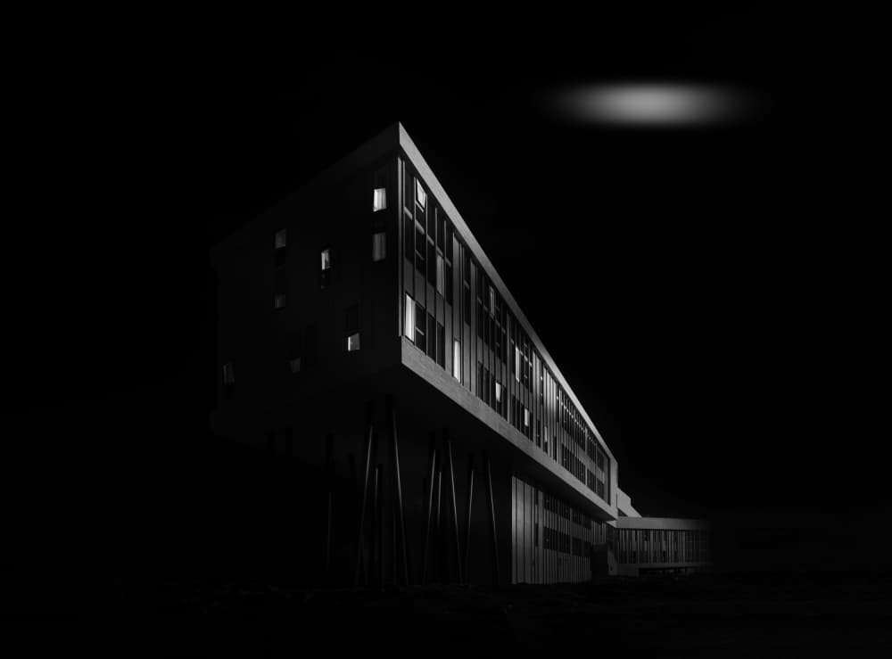 Luminous Modern Architecture by Emma Zhao — canvas wall art