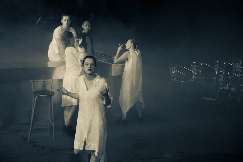 Smoky Stage Performance by Primož Kožuh — canvas wall art