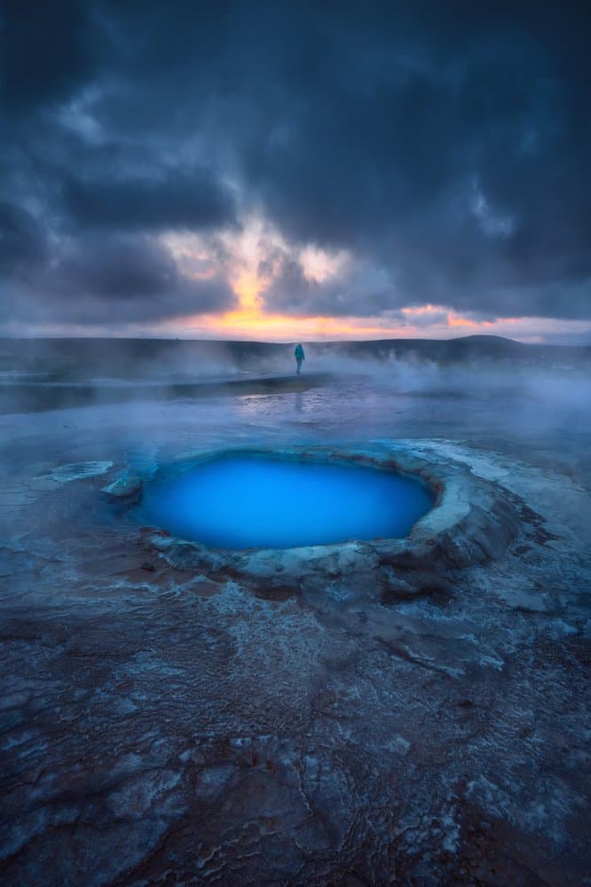 Solitary Blue Spring by Javier de la Torre — canvas wall art
