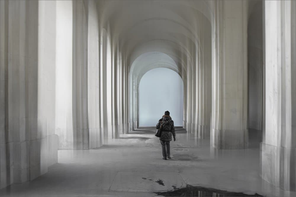Quiet Hallway Journey by Gilbert Claes — canvas wall art