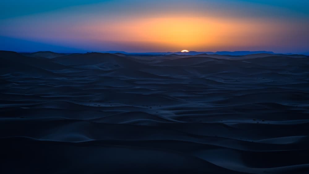 Serene Desert Dawn by Miroslaw Prybinski — canvas wall art