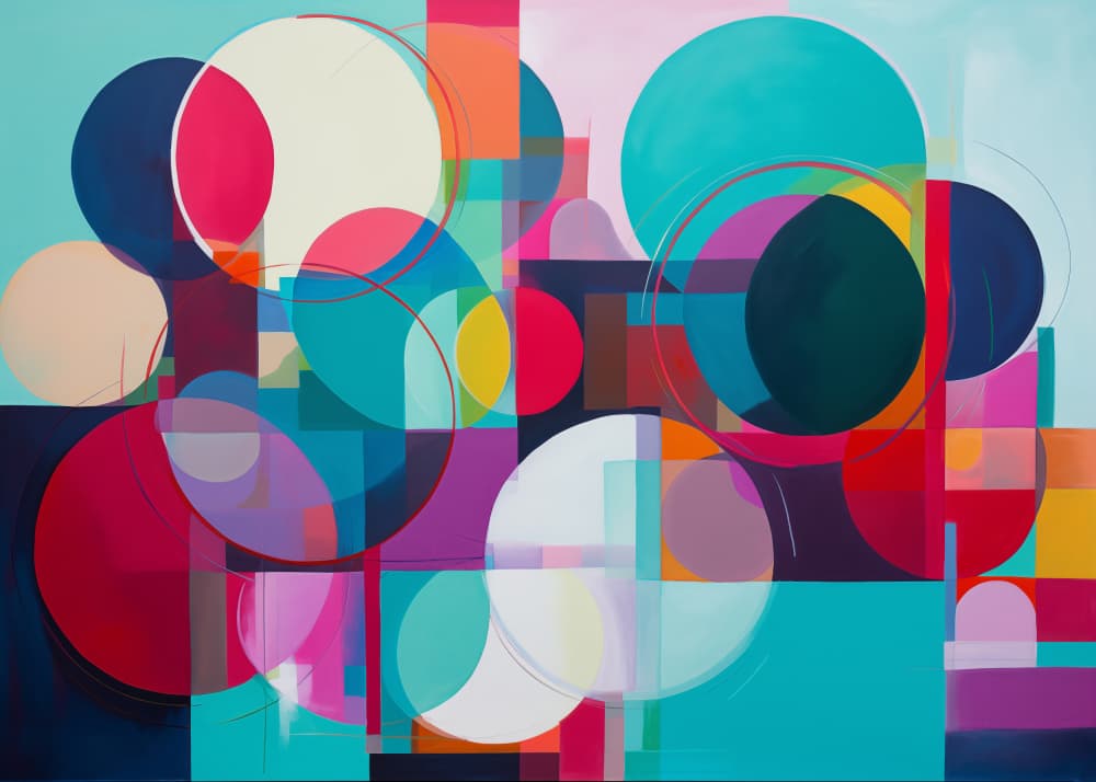 Vibrant Shape Abstraction by Andreas Magnusson — canvas wall art