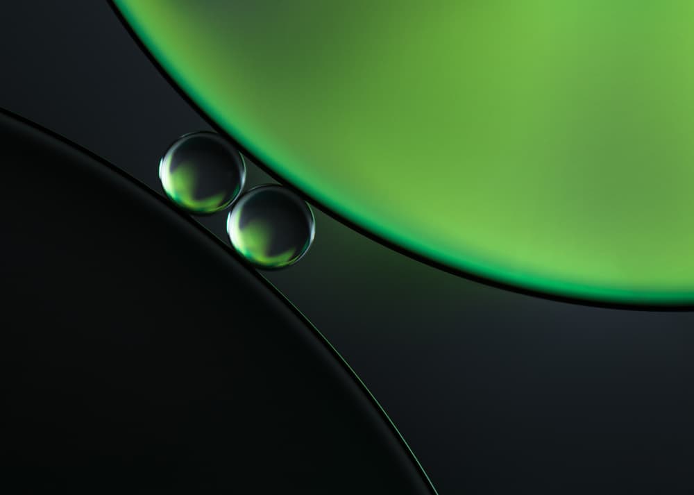 Liquid Green Balance by Jacqueline Hammer — canvas wall art