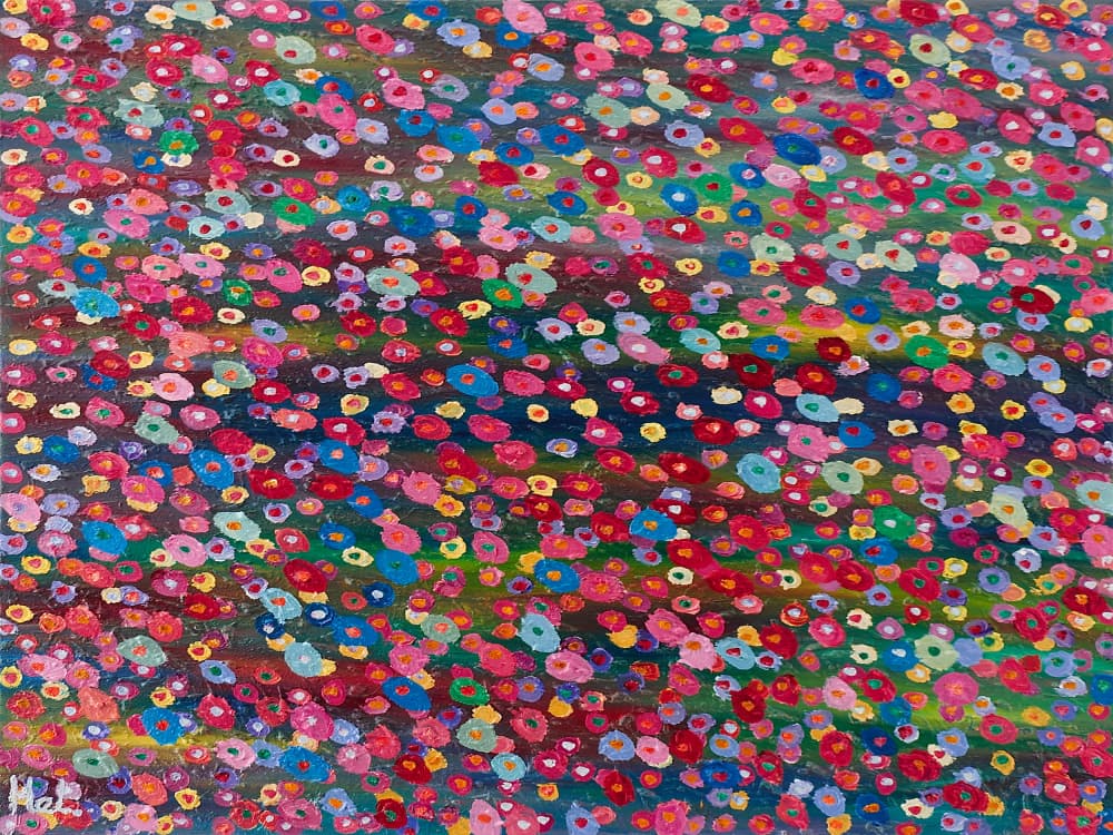 Vibrant Flower Field by Helen Joynson — canvas wall art