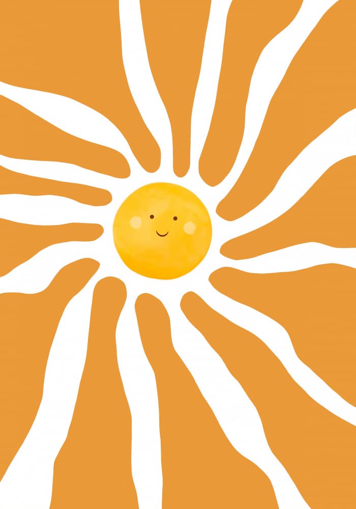 Happy Smiling Sun by Neetesh Kumar — canvas wall art