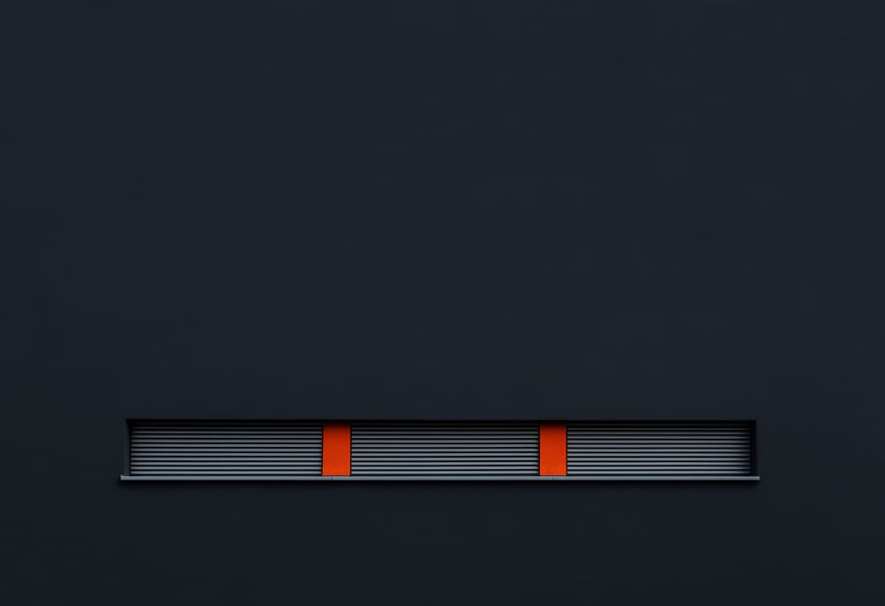 Dark Wall Orange Geometry by Rolf Endermann — canvas wall art