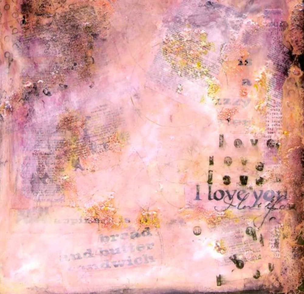 Soft Pink Love Notes by Deb Chaney — canvas wall art