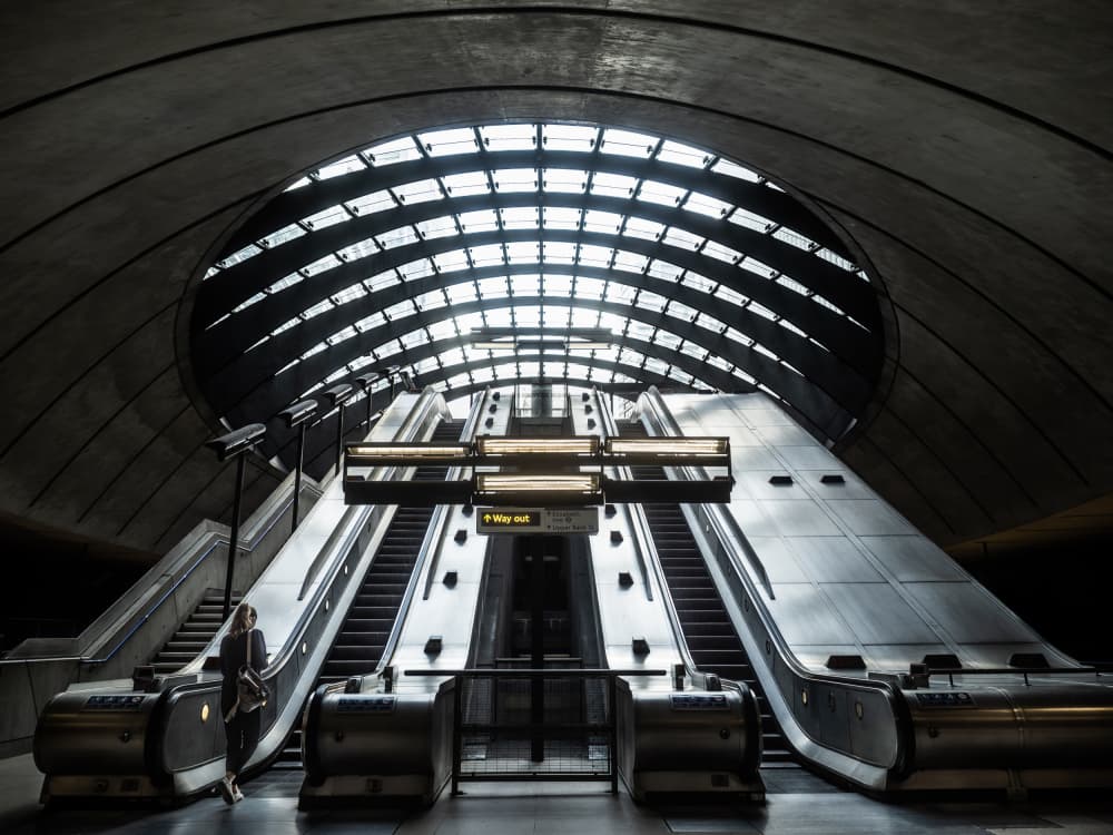 Underground Light Tunnel by IKUMI FUKAZAWA — canvas wall art