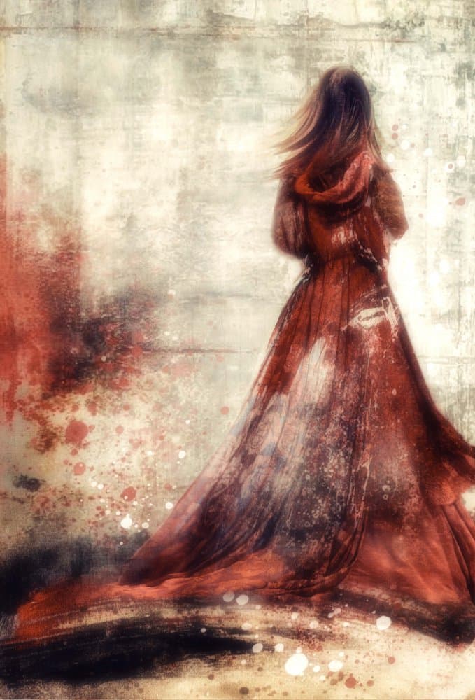 Woman in Red by Charlaine Gerber — canvas wall art