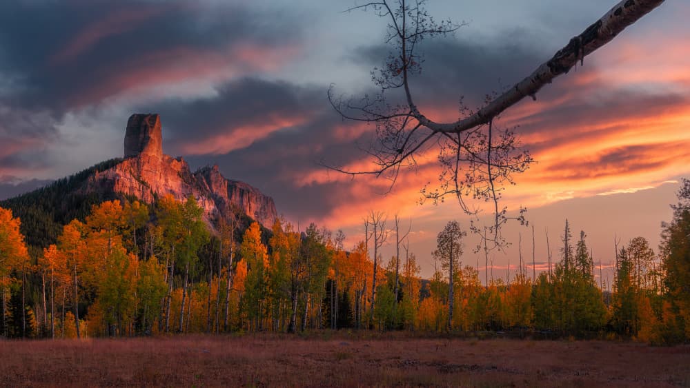 Autumn Mountain Sunset by Mei Xu — canvas wall art