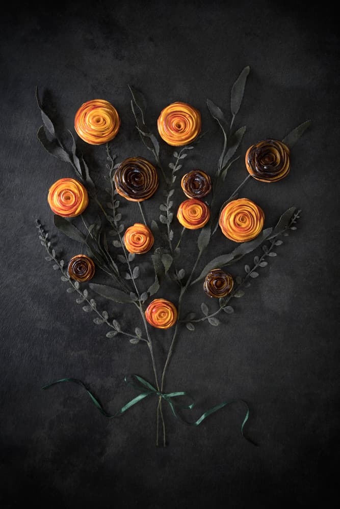 Moody Pastry Bouquet by Diana Popescu — canvas wall art