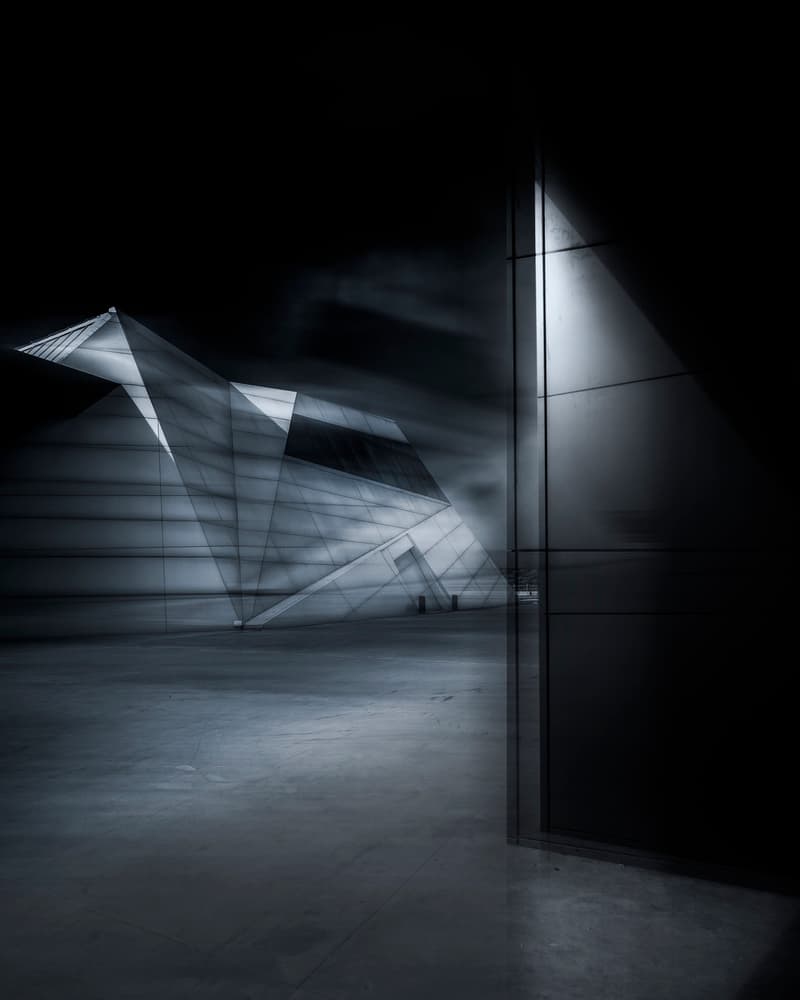 Modern Geometric Architecture by Ibrahim Nabeel — canvas wall art