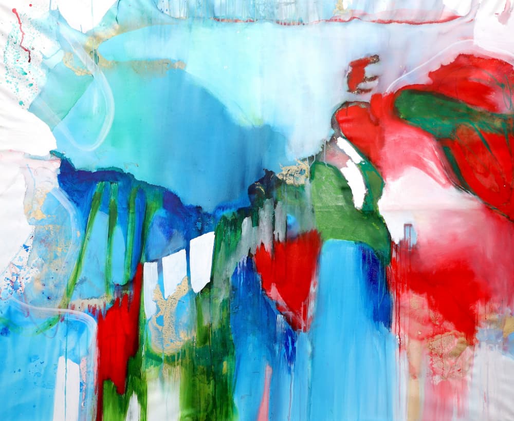 Vibrant Abstract Flow by POOVI ART — canvas wall art