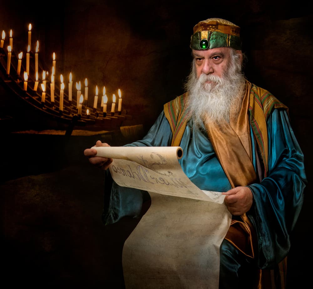 Ancient Sage Reading Scroll by Derek Galon MA FRPS FOPS — canvas wall art