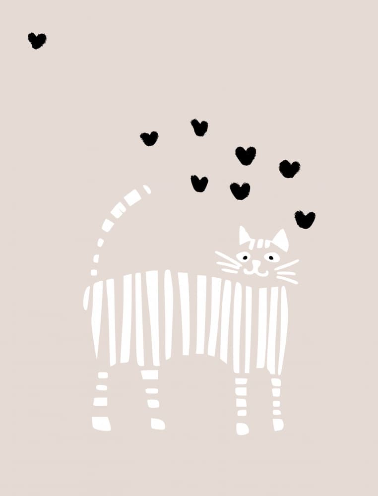 Cute Cat Love by Annick — canvas wall art