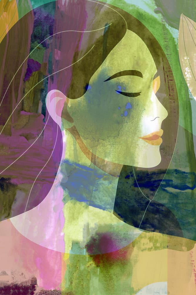 Serene Abstract Portrait by casa cartissi — canvas wall art