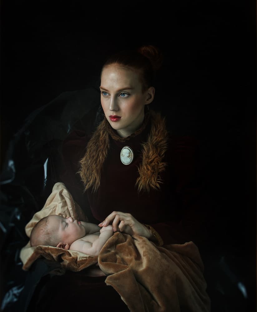 Classical Mother And Child by Svetlana Melik-Nubarova — canvas wall art