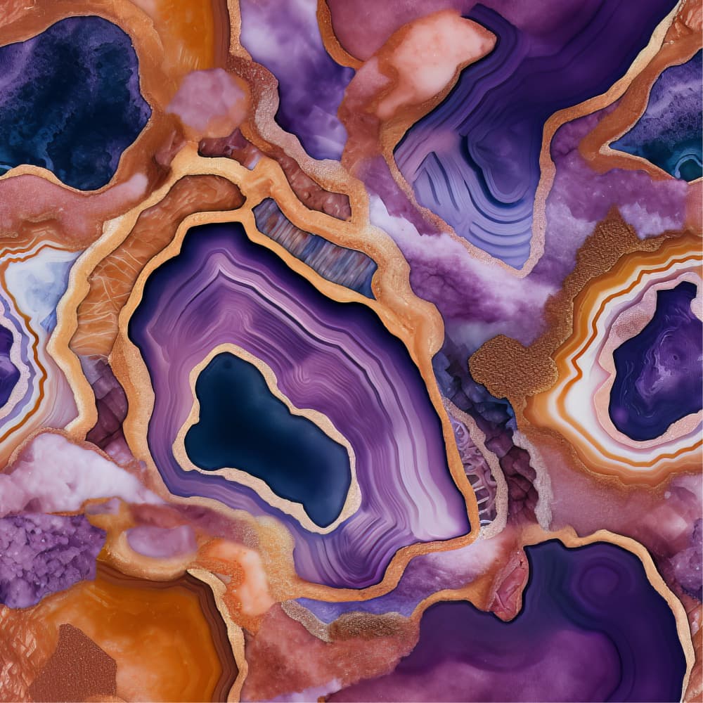 Golden Agate Swirls by Bilge Paksoylu — canvas wall art