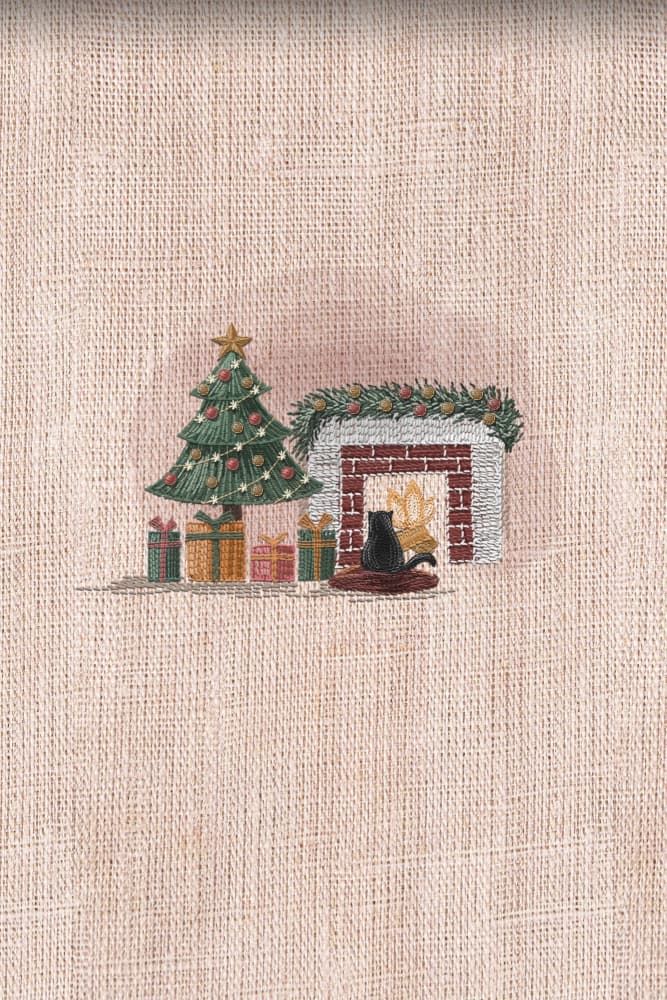 Cozy Christmas Cat by Xuan Thai — canvas wall art