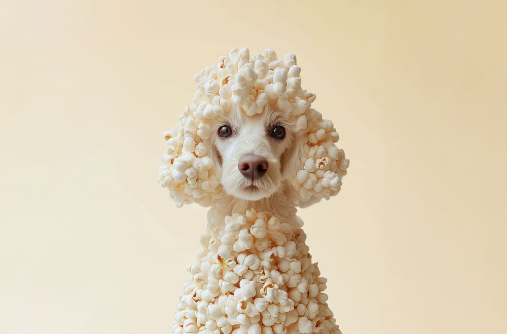Popcorn Poodle by Artem Pozdniakov — canvas wall art