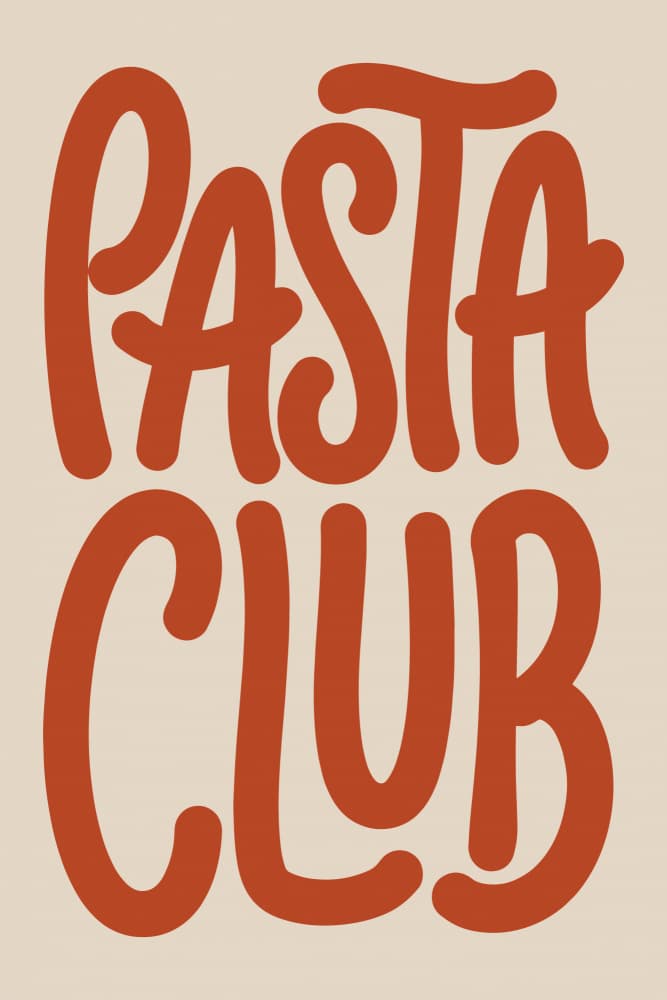 Delicious Pasta Club by Melloi Art Prints — canvas wall art