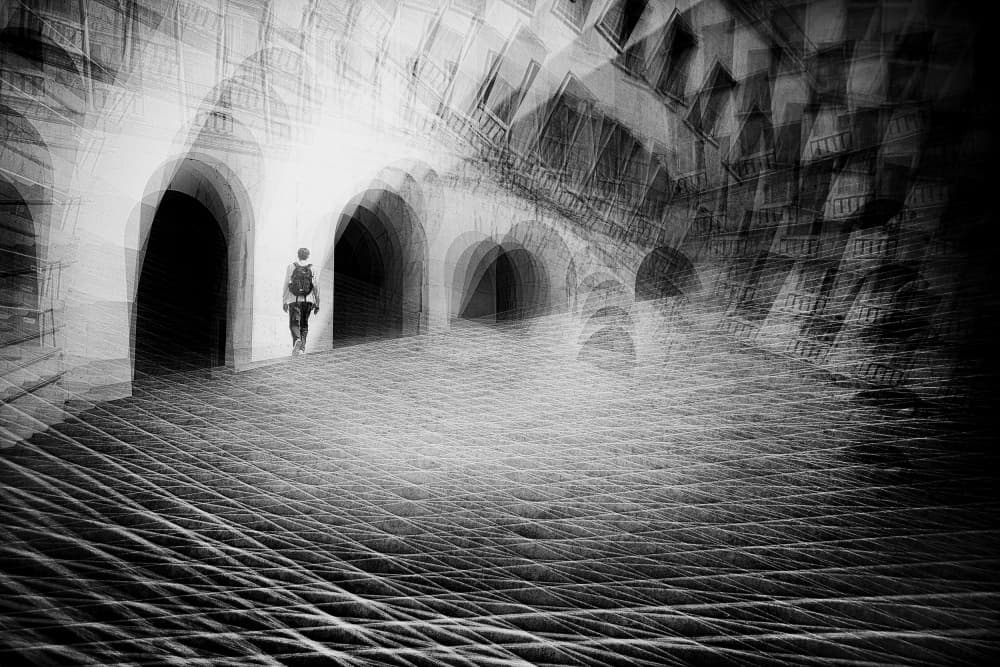 Dreamlike Corridor Journey by Damijan Sedevcic — canvas wall art