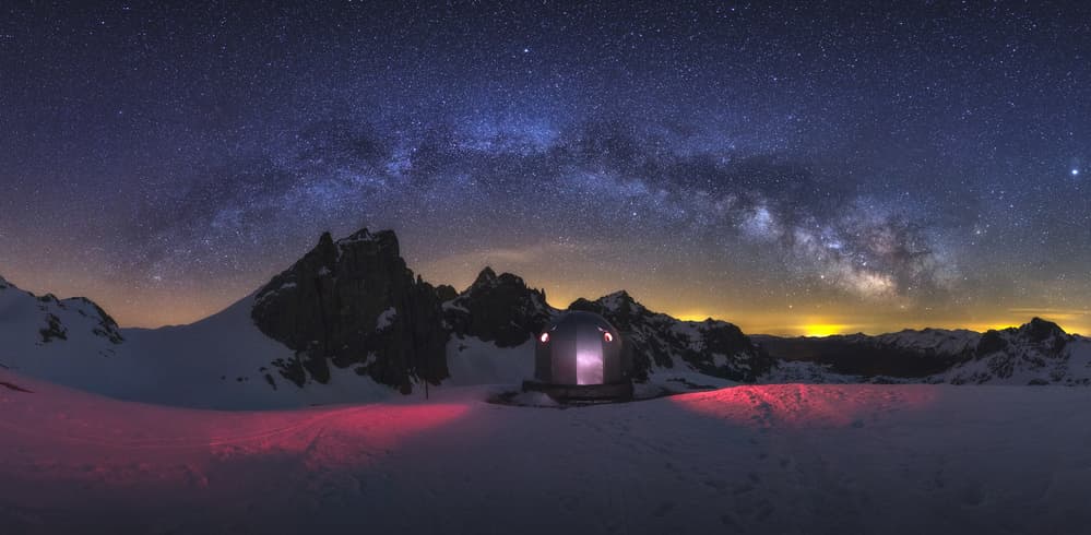 Milky Way Mountain Observatory by Carlos Gonzalez — canvas wall art