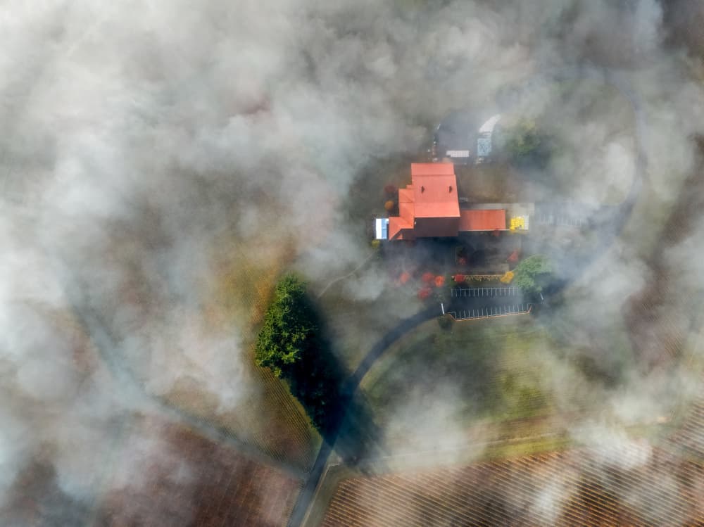 Hidden Home In Mist by Shenshen Dou — canvas wall art