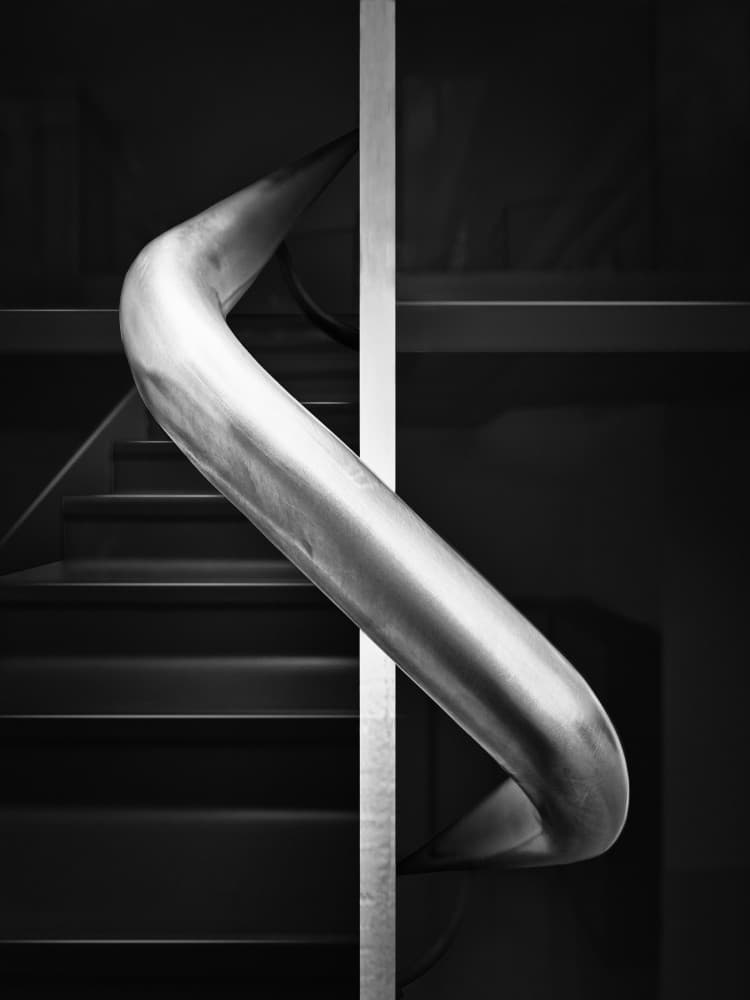 Modern Staircase Curve by Manuel Ponce Luque — canvas wall art