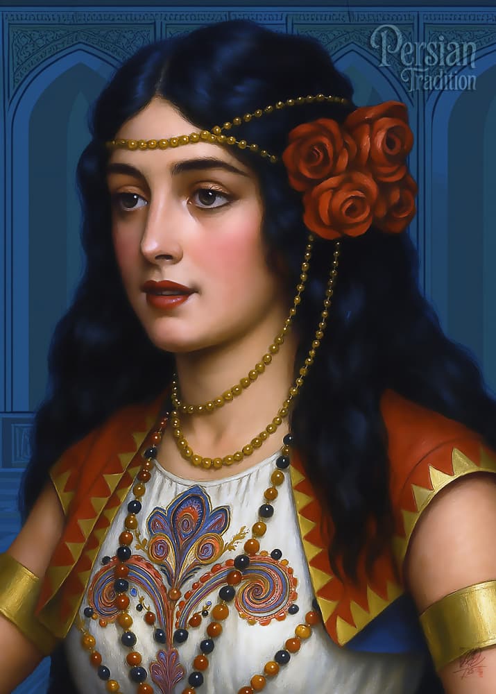 Elegant Persian Beauty by Osvaldo Russo — canvas wall art